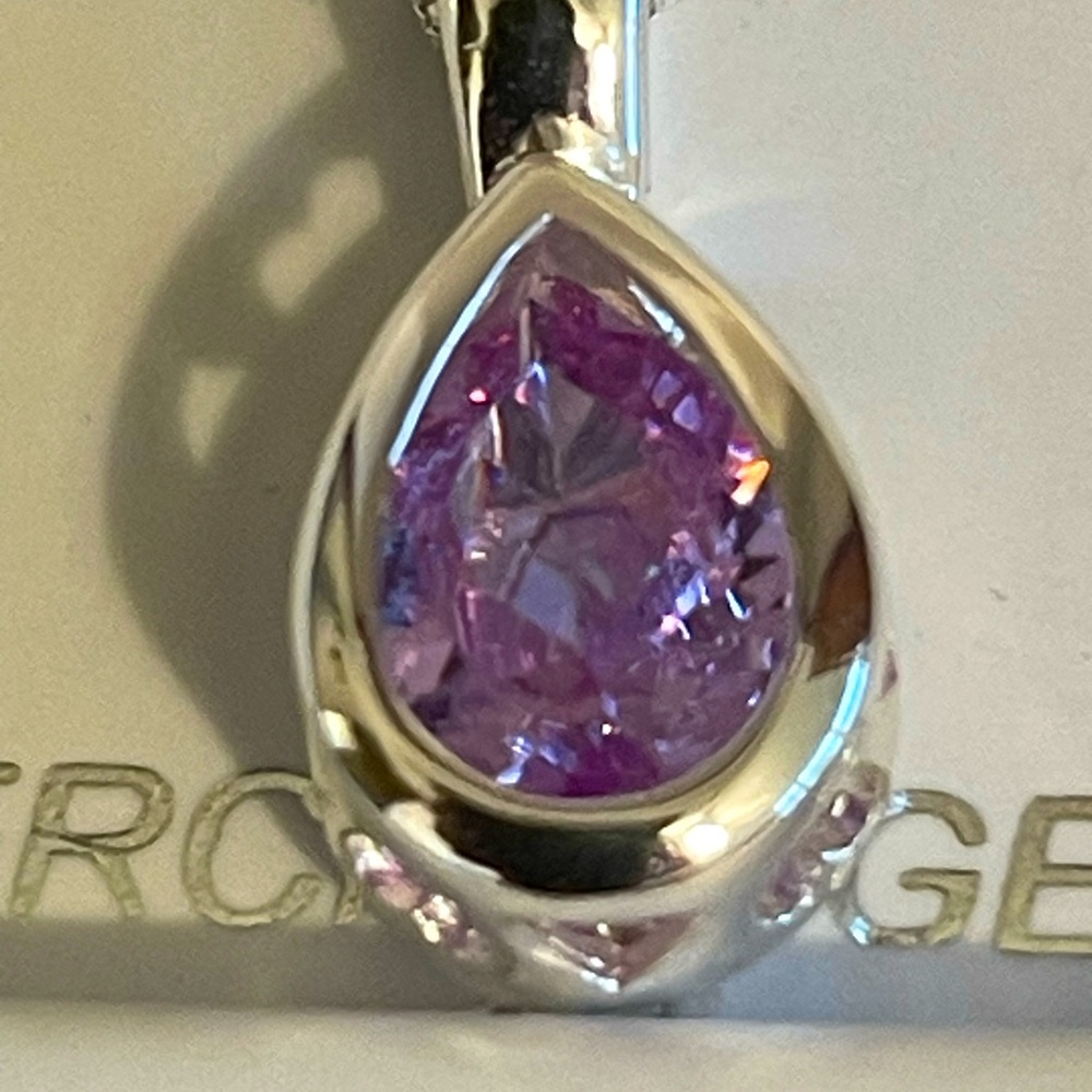 Sterling Silver 16” chain with interchangeable pendant (stones included)